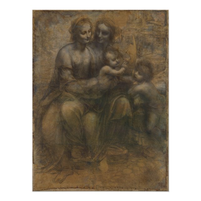 Leonardo da Vinci Virgin and Child with St Anne Poster (Front)