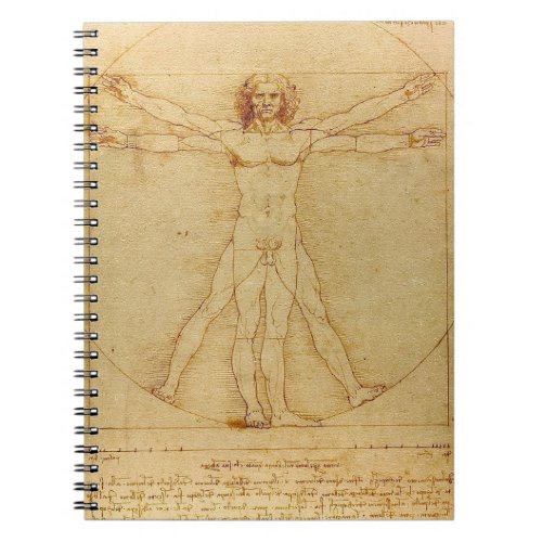 Leonardo Da Vinci Vitruvian Man Anatomy Notebook