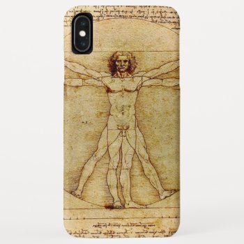 Leonardo Da Vinci - Vitruvian Man Drawing Iphone Xs Max Case by CityHunter at Zazzle