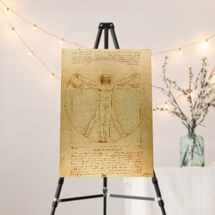 Leonardo Da Vinci, Vitruvian Man, Golden Ratio Foam Board