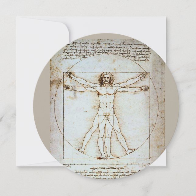 LEONARDO DA VINCI ... VITRUVIAN MAN HI-DEF CARD (Front)