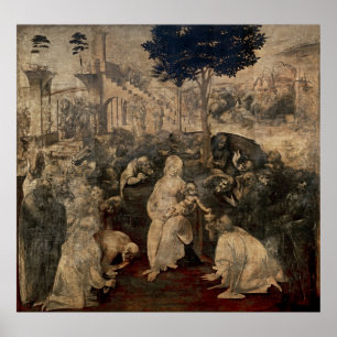 Leonardo da Vinci's Adoration of the Magi Poster