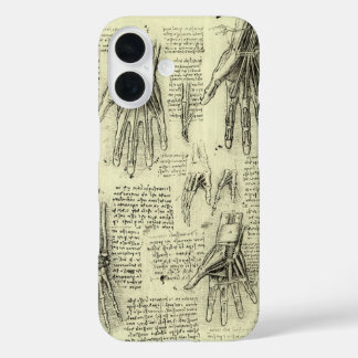 Leonardo da Vinci's Anatomy of the Human Hand iPhone 16 Case