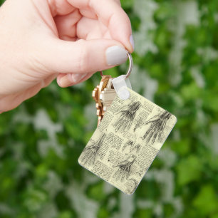 Leonardo da Vinci's Anatomy of the Human Hand Keychain