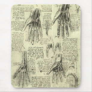 Leonardo da Vinci's Anatomy of the Human Hand Mouse Pad