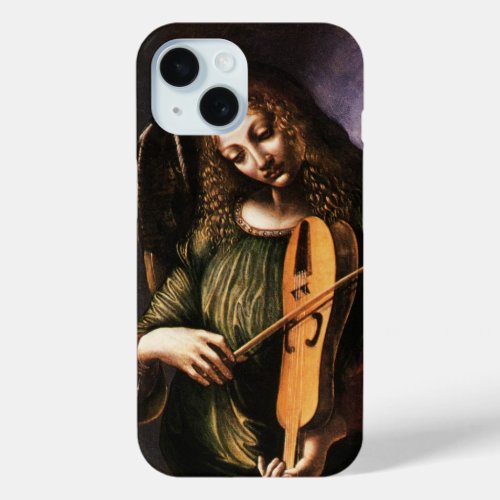 Leonardo da Vincis Angel in Green with a Vielle iPhone 15 Case