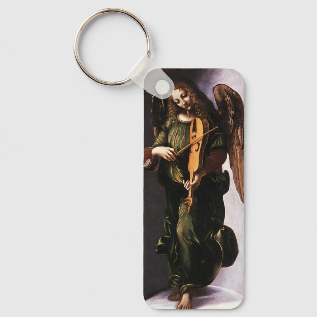 Leonardo da Vinci's Angel in Green with a Vielle Keychain (Front)