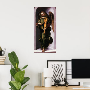 Leonardo da Vinci's Angel in Green with a Vielle Poster