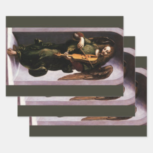 Leonardo da Vinci's Angel in Green with a Vielle Wrapping Paper Sheets