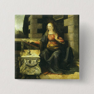 Leonardo da Vinci's Annunciation of the Lord Button