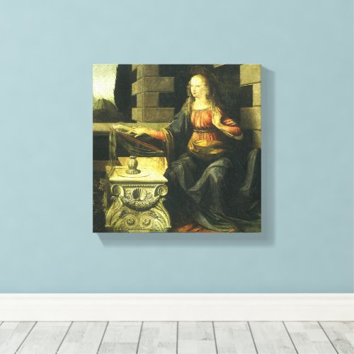 Leonardo da Vinci's Annunciation of the Lord Canvas Print