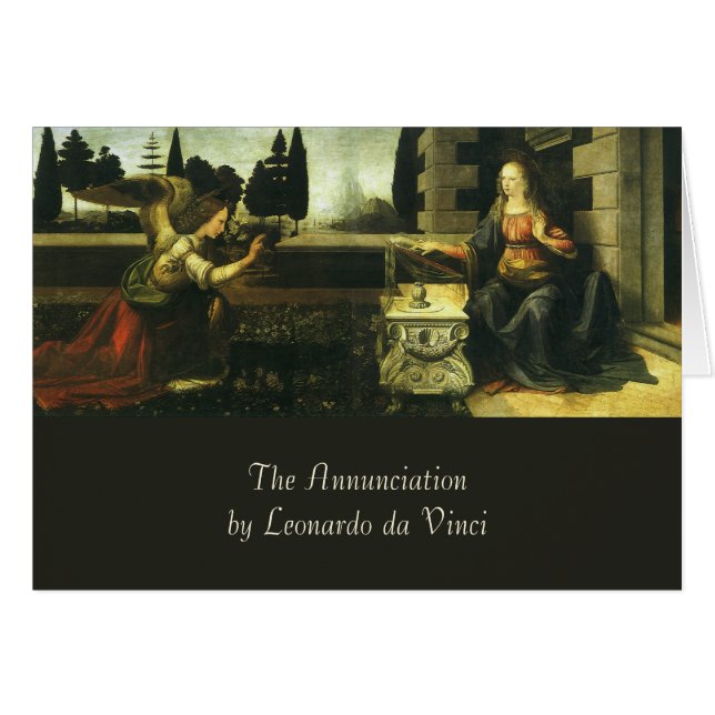 Leonardo da Vinci's Annunciation of the Lord Cards (Front Horizontal)