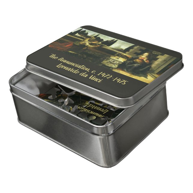Leonardo da Vinci's Annunciation of the Lord Jigsaw Puzzle (Lid Open)