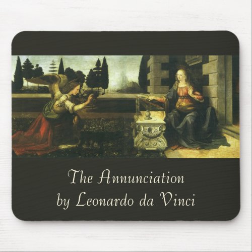 Leonardo da Vincis Annunciation of the Lord Mouse Pad