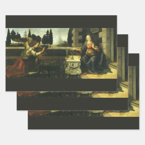 Leonardo da Vincis Annunciation of the Lord Wrapping Paper Sheets