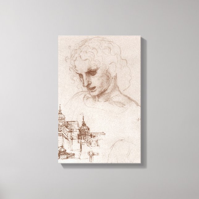 Leonardo da Vinci's Apostle Jacobus Sforza Castle Canvas Print (Front)