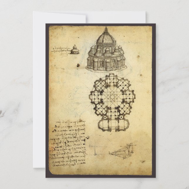 Leonardo da Vinci's Architectural Cathedral Study (Front)