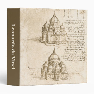 Leonardo da Vinci's Architectural Cathedral Study 3 Ring Binder