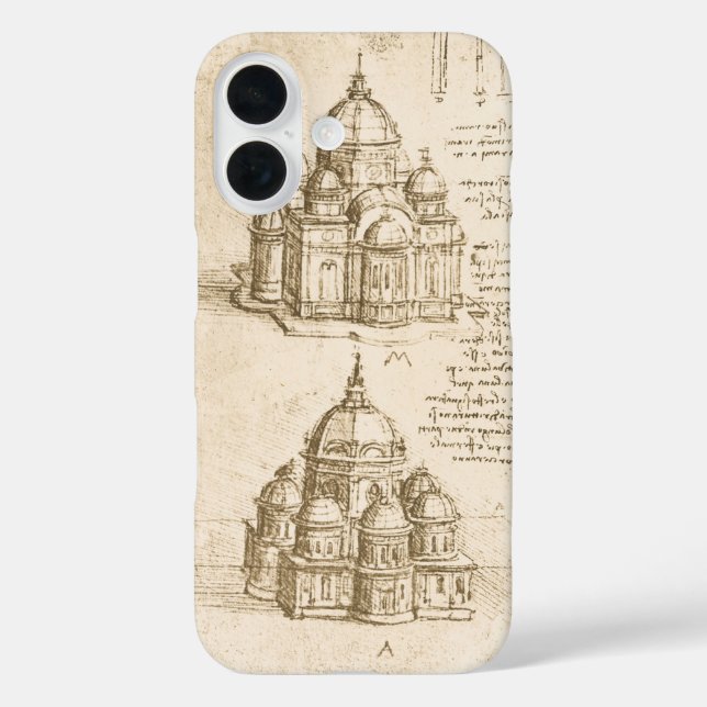 Leonardo da Vinci's Architectural Cathedral Study Case-Mate iPhone Case (Back)