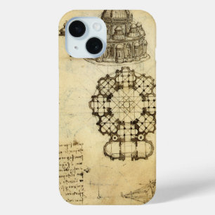 Leonardo da Vinci's Architectural Cathedral Study iPhone 15 Case