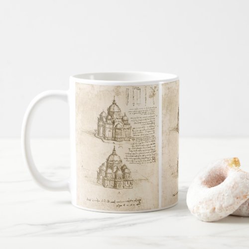 Leonardo da Vincis Architectural Cathedral Study Coffee Mug