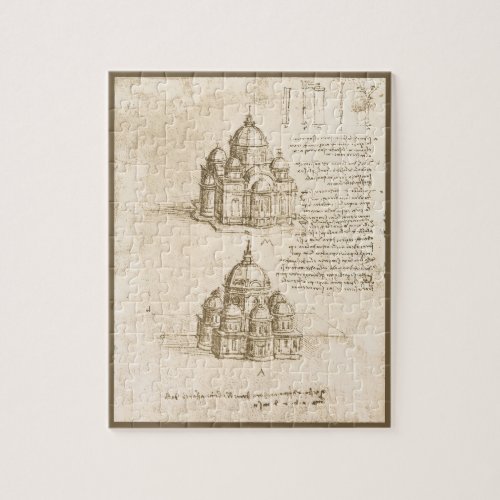 Leonardo da Vincis Architectural Cathedral Study Jigsaw Puzzle