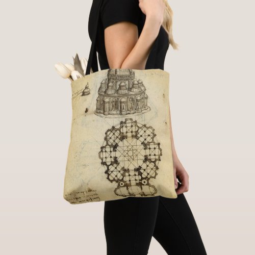 Leonardo da Vincis Architectural Cathedral Study Tote Bag