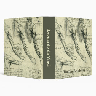 Leonardo da Vinci's Arm and Shoulder Anatomy 3 Ring Binder