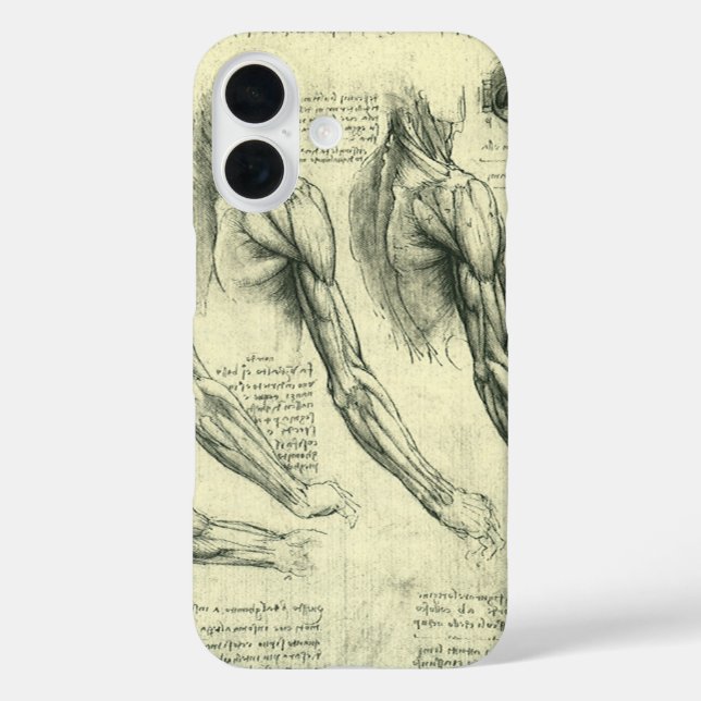 Leonardo da Vinci's Arm and Shoulder Anatomy Case-Mate iPhone Case (Back)