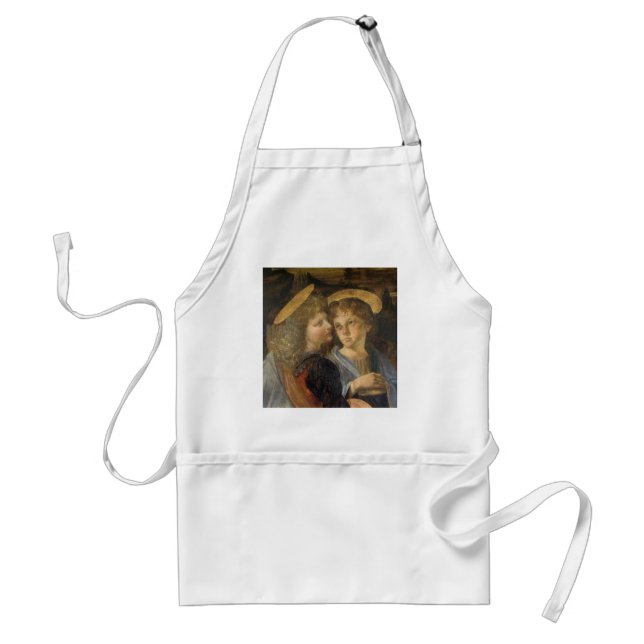 Leonardo da Vinci's Baptism of Christ Angels Adult Apron (Front)