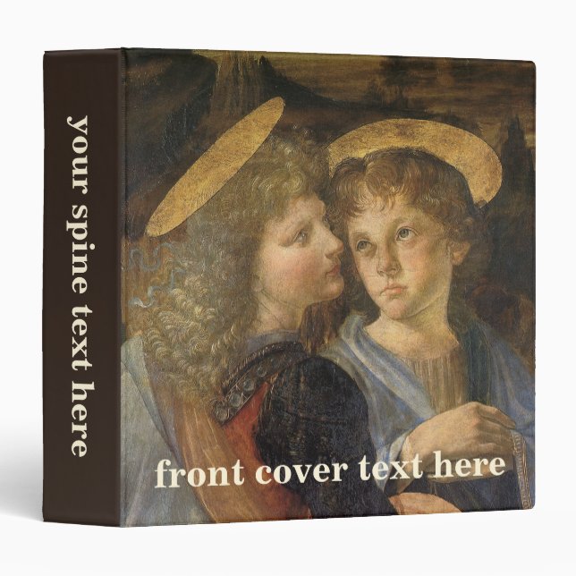 Leonardo da Vinci's Baptism of Christ Angels Binder (Front/Spine)