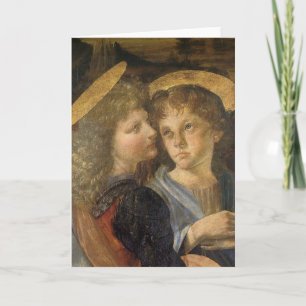 Leonardo da Vinci's Baptism of Christ Angels Card