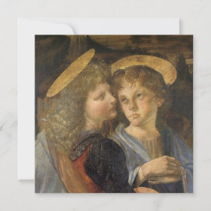 Leonardo da Vinci's Baptism of Christ Angels Card