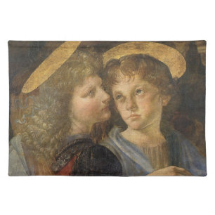 Leonardo da Vinci's Baptism of Christ Angels Cloth Placemat