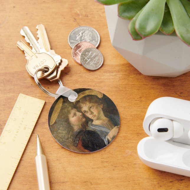 Leonardo da Vinci's Baptism of Christ Angels Keychain (Desk)