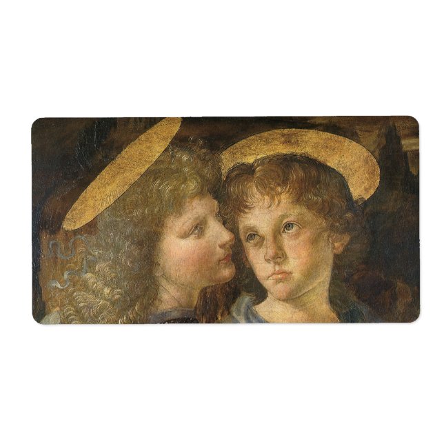 Leonardo da Vinci's Baptism of Christ Angels Label (Front)