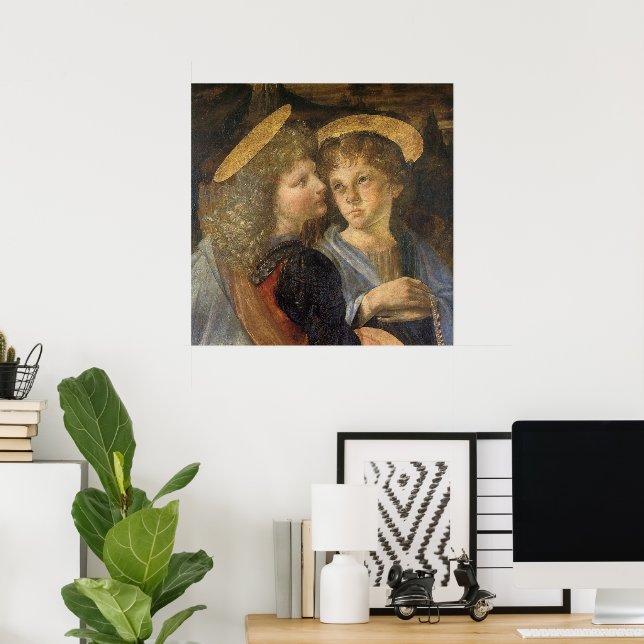 Leonardo da Vinci's Baptism of Christ Angels Poster (Home Office)