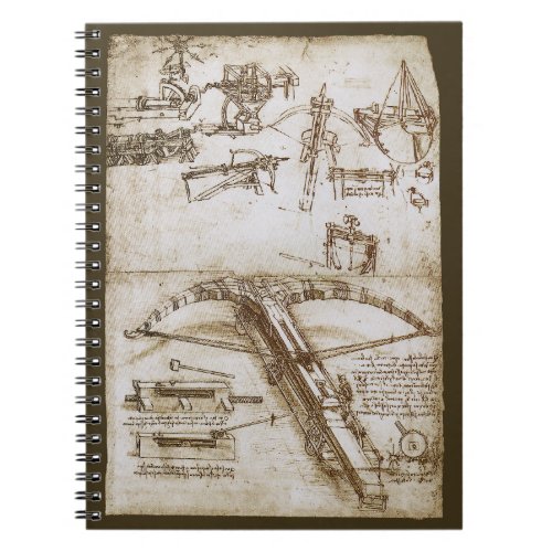 Leonardo da Vincis Giant Crossbow Weapon Sketch Notebook