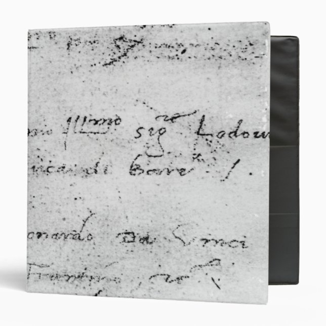 Leonardo da Vinci's handwriting Binder (Front/Inside)
