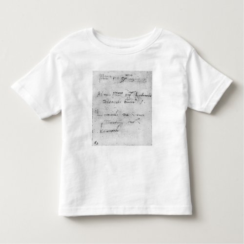 Leonardo da Vincis handwriting Toddler T_shirt