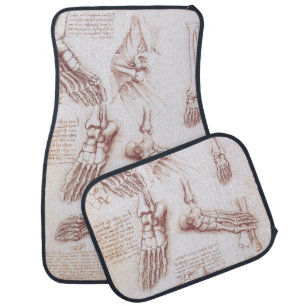 Leonardo da Vinci's Human Anatomy Foot Bones Car Mat