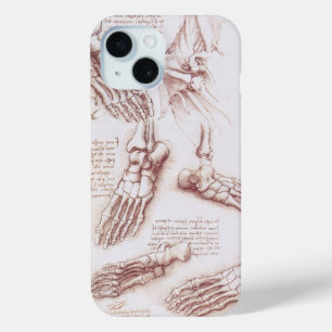 Leonardo da Vinci's Human Anatomy Foot Bones iPhone 15 Case