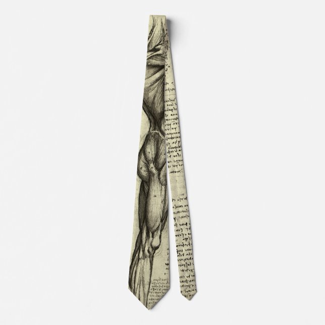 Leonardo da Vinci's Human Anatomy Male Muscles Tie (Front)
