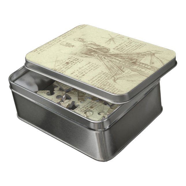 Leonardo da Vinci's Human Anatomy Spinal Column Jigsaw Puzzle (Lid Open)