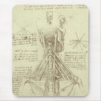 Leonardo da Vinci's Human Anatomy Spinal Column Mouse Pad