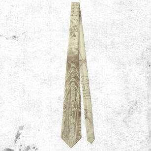 Leonardo da Vinci's Human Anatomy Spinal Column Neck Tie