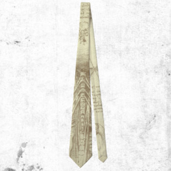 Leonardo Da Vinci's Human Anatomy Spinal Column Neck Tie by MasterpieceCafe at Zazzle