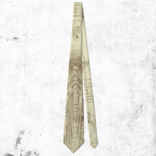 Leonardo da Vincis Human Anatomy Spinal Column Neck Tie