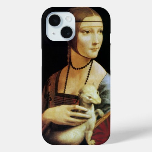 Leonardo da Vincis Lady with an Ermine iPhone 15 Case