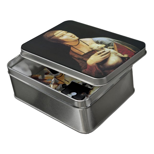 Leonardo da Vinci's Lady with an Ermine Jigsaw Puzzle (Lid Open)